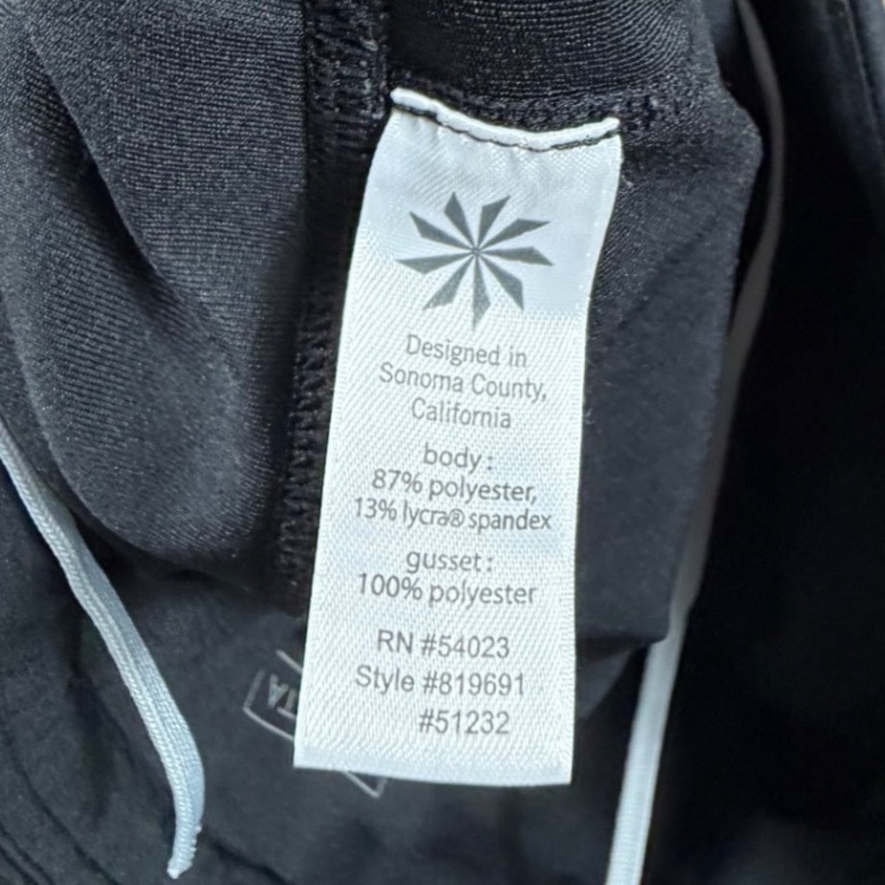 Athleta Be Free Tights Black Running Training Leggings Womens Medium - Picture 5 of 9